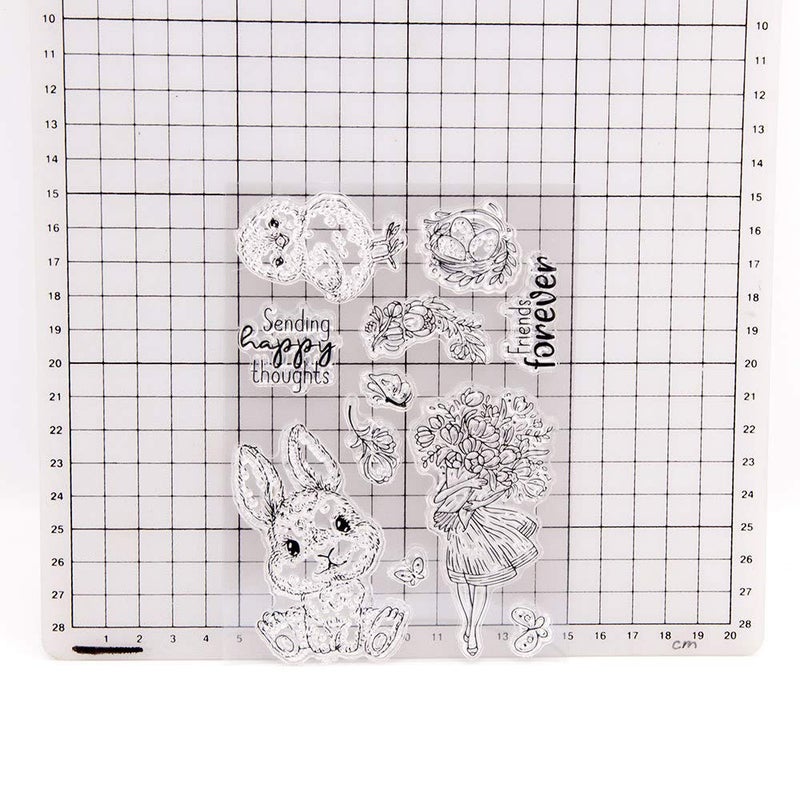Arrietty Happy Easter Egg Bunny Chicken Flowers Butterfly Mother Day Clear Stamps for Card Making Decoration and DIY Scrapbooking Tools Rubber Stamps - Image 4